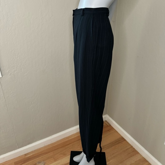 GIORGIO ARMANI Vintage Wool Crepe Blue Pinstripe Dress Pants - Picture 9 of 16